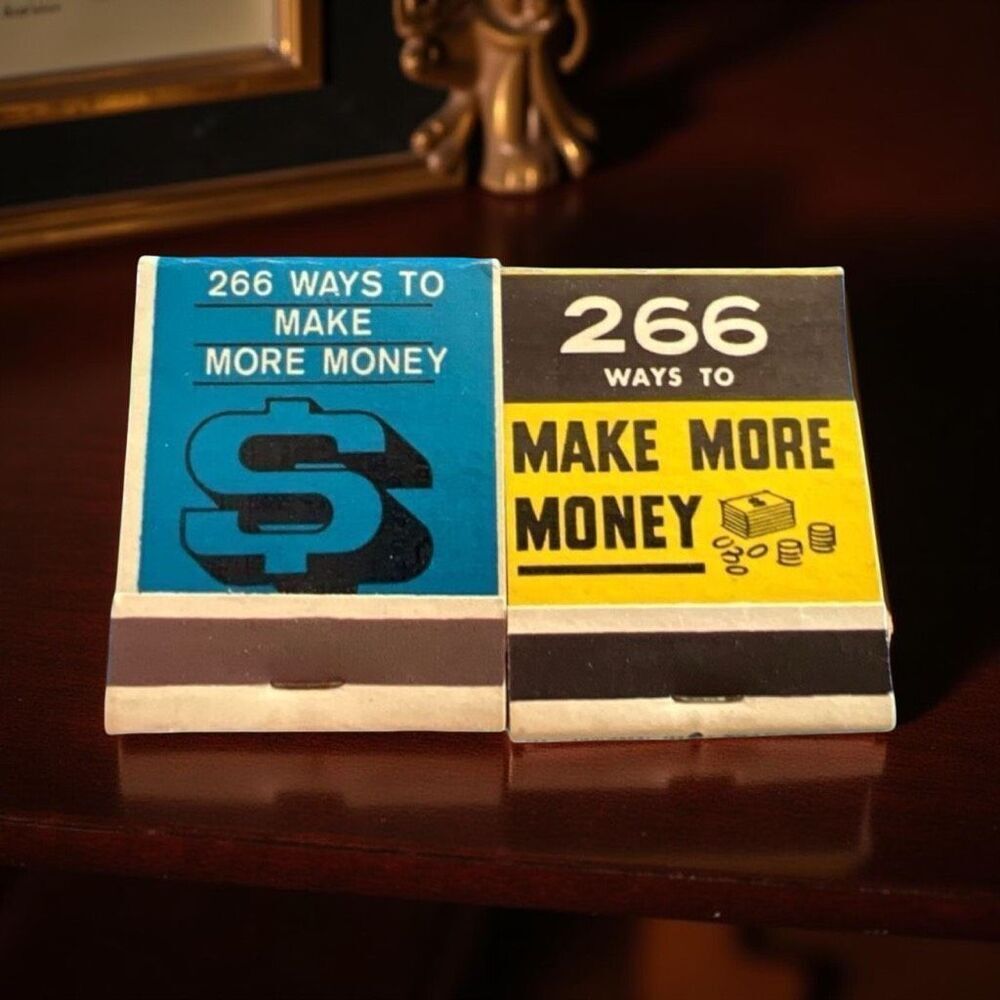 Vintage 266 Ways To Make Money Matchbooks Unstruck